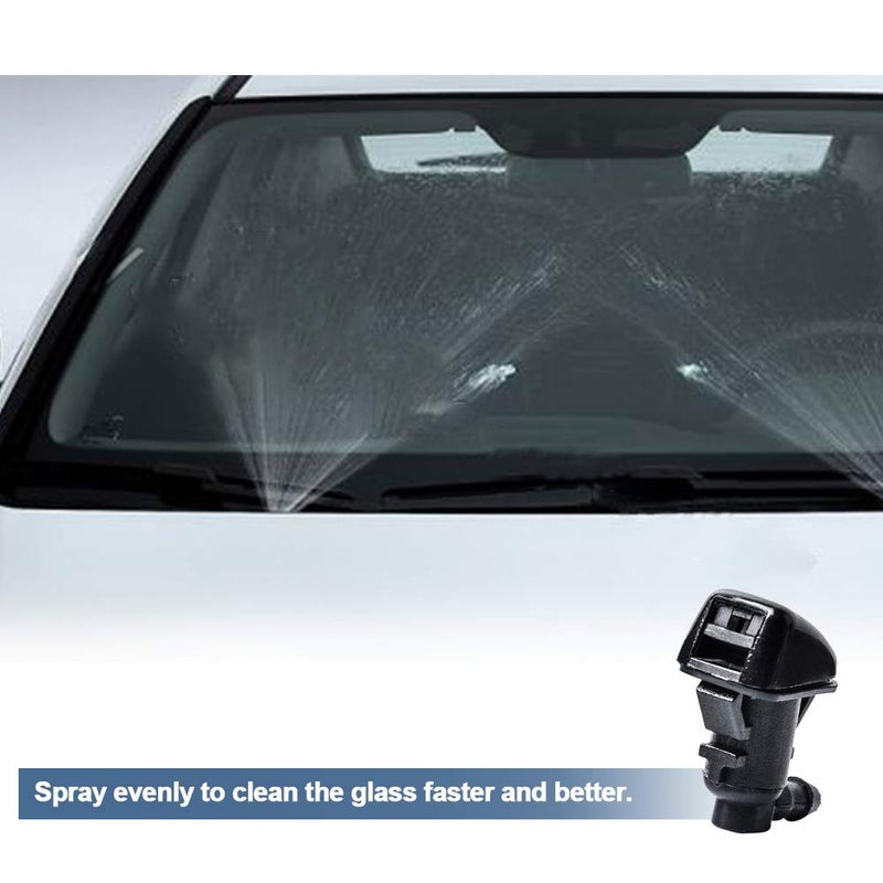 Apeixoto Front Windshielf Washer Nozzle Compatible with Hose Kits for 2008-2012 Liberty 2006-2010 Commander 2007-2011 Dodge Nitro Spray Replacement 55157319AA, 4806312AA - Image 5